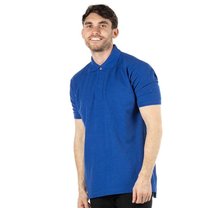 royal blue premium pique polo