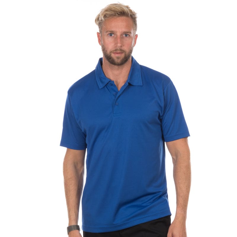 royal blue workout breathable polo