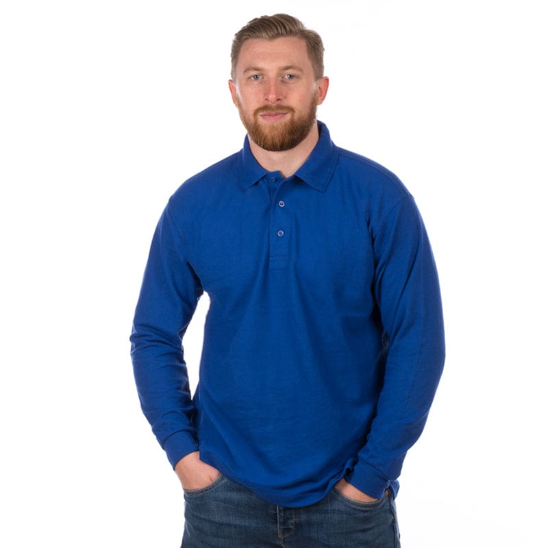 royal blue workwear polo shirt