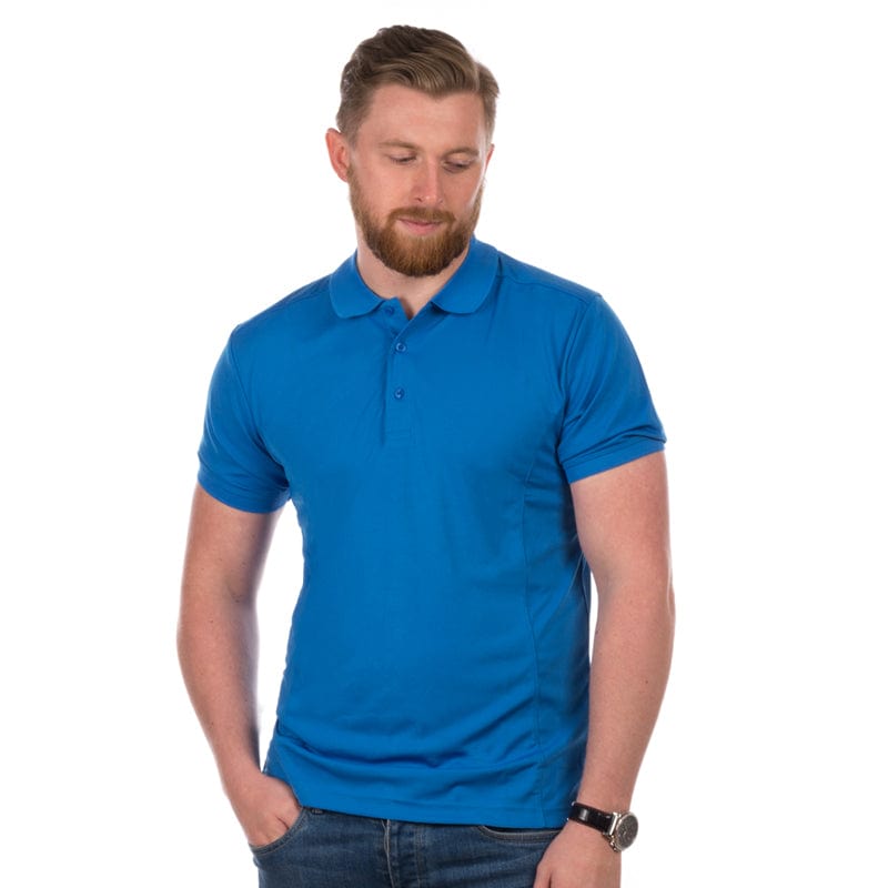 sapphire blue coolchecker mens polo shirt