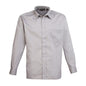 silver long sleeve poplin shirt