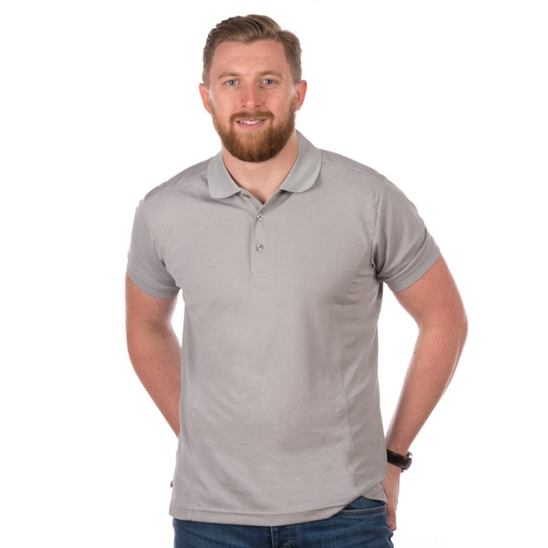 silver premier pique polo pr615
