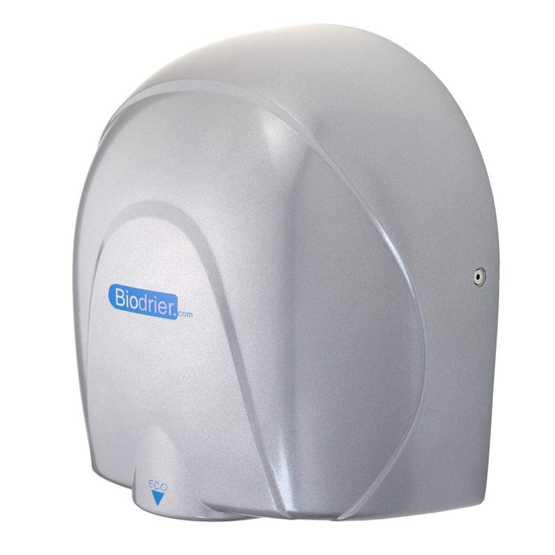 silver small washroom hand dryer