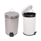 silver white 12l pedal bin