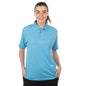 sky blue knited collar polo shirt