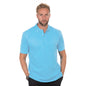 sky blue pique polo shirt j569m