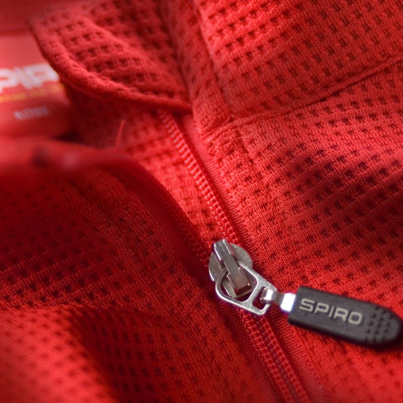 spiro branded zip training top