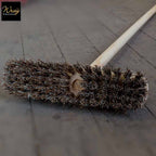 stiff wooden deck scrub