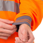 stretch cuff hi vis polo