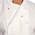 studded front chefs jacket