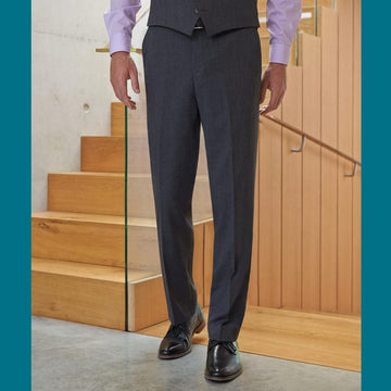 tailored fit mens flat front trouser