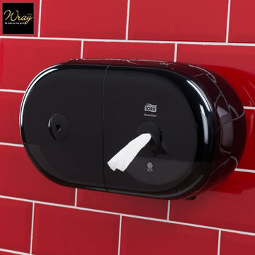 Tork SmartOne Twin Mini Toilet Roll Dispenser Black