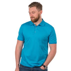 turquoise coolchecker mens polo shirt