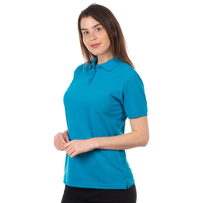 turquoise kustom kit ladies polo