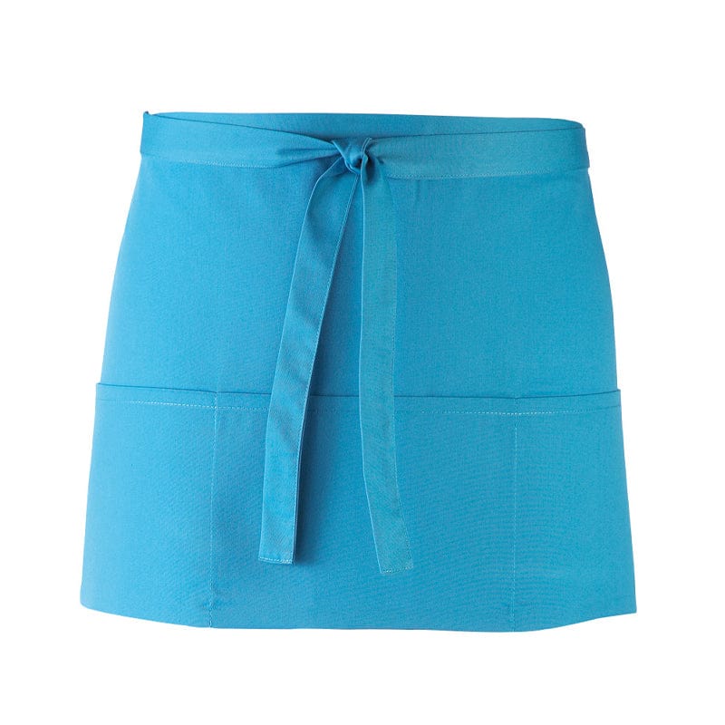 turquoise short style bar apron