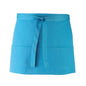 turquoise short style bar apron