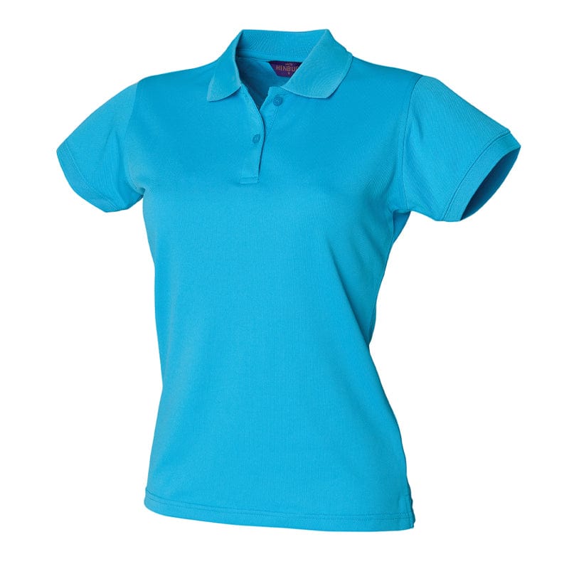 turquoise womens coolplus polo shirt
