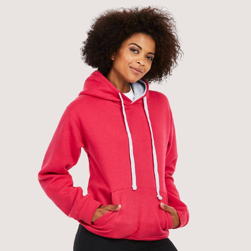 uneek contrast hooded sweatshirt uc507