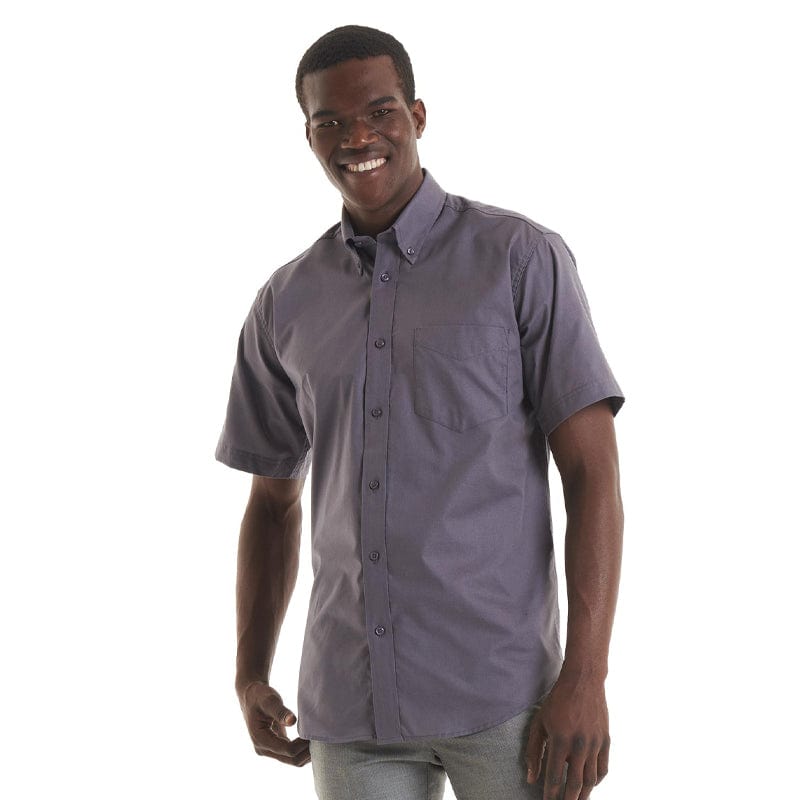 uneek mens pinpoint oxford short sleeve shirt uc702