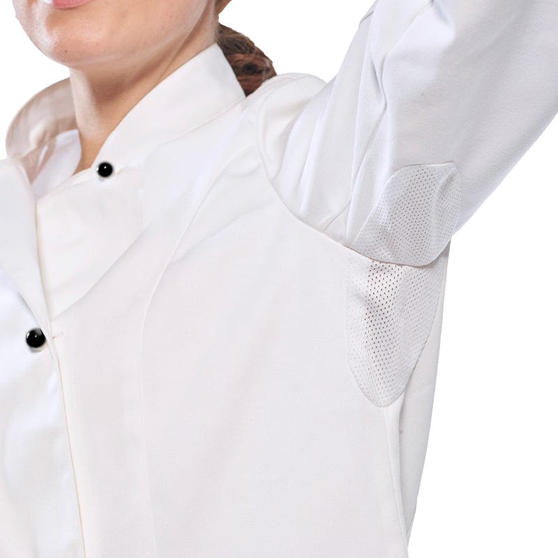 vented armpit womens chefs jacket