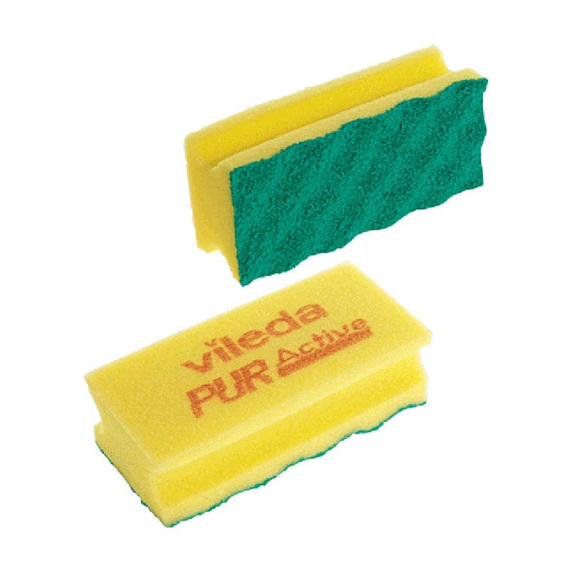 vileda puractive sponge scourer x 10
