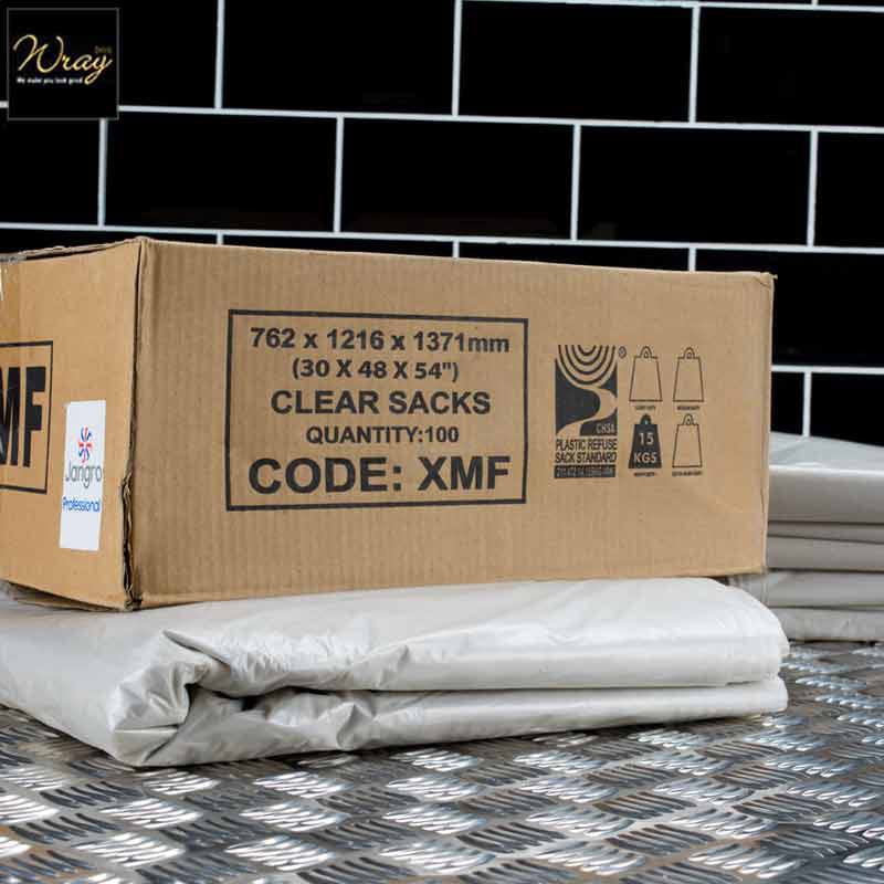 wheelie bin bags clear x100