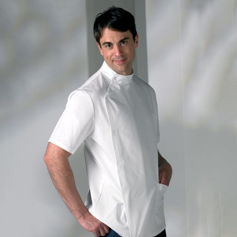 white asymmetrical male tunic