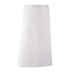white bar worker long apron