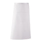 white bar worker long apron