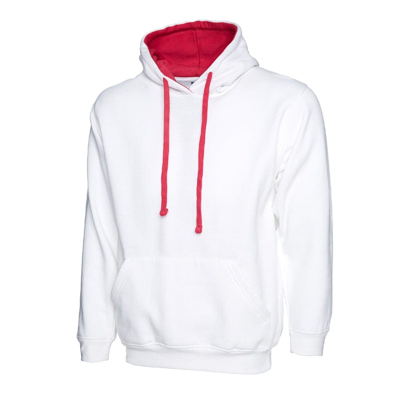 white fuchsia uneek contrast hoodie