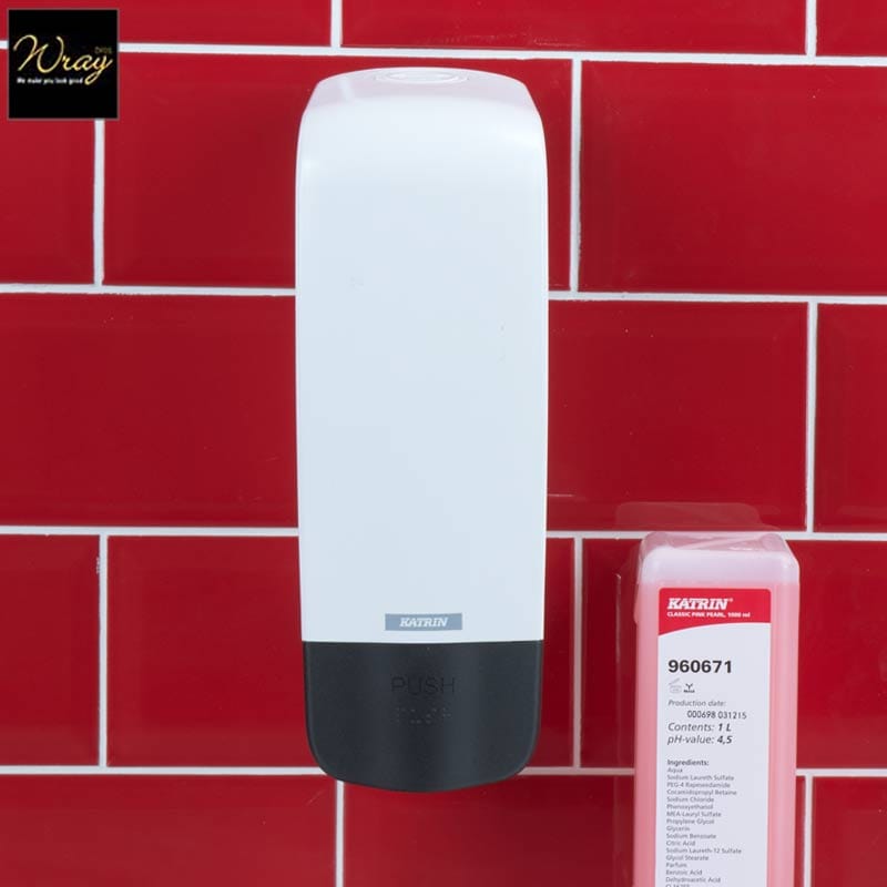white katrin soap dispenser