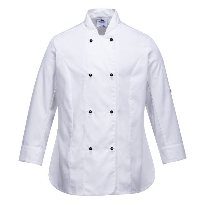 white ladies chefs jacket