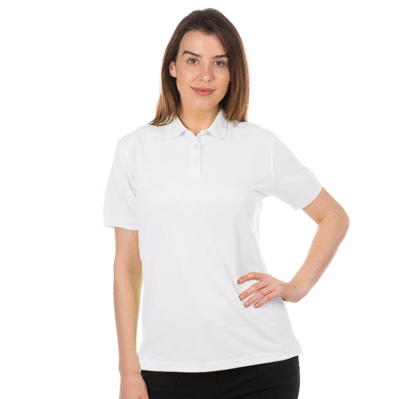 white ladies polo shirt kk703