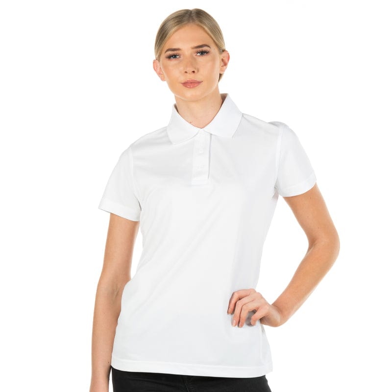 white ladies super cool polo shirt