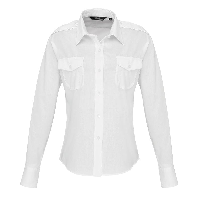 white long sleeve pilot shirt pr310