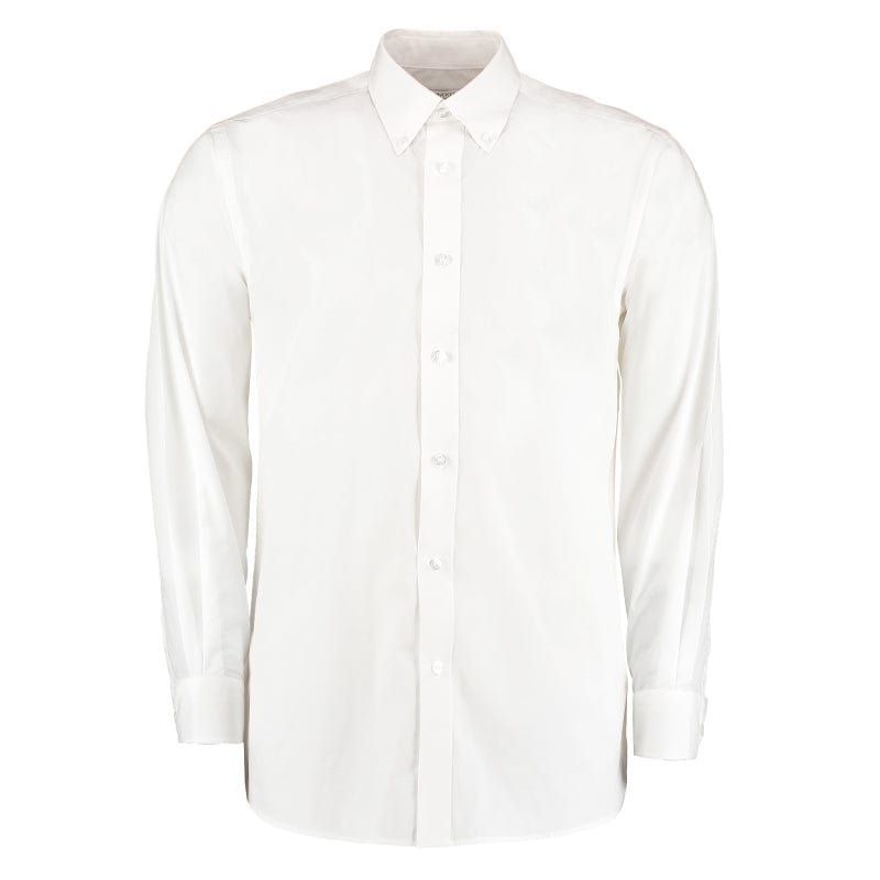 white long sleeve poplin business shirt
