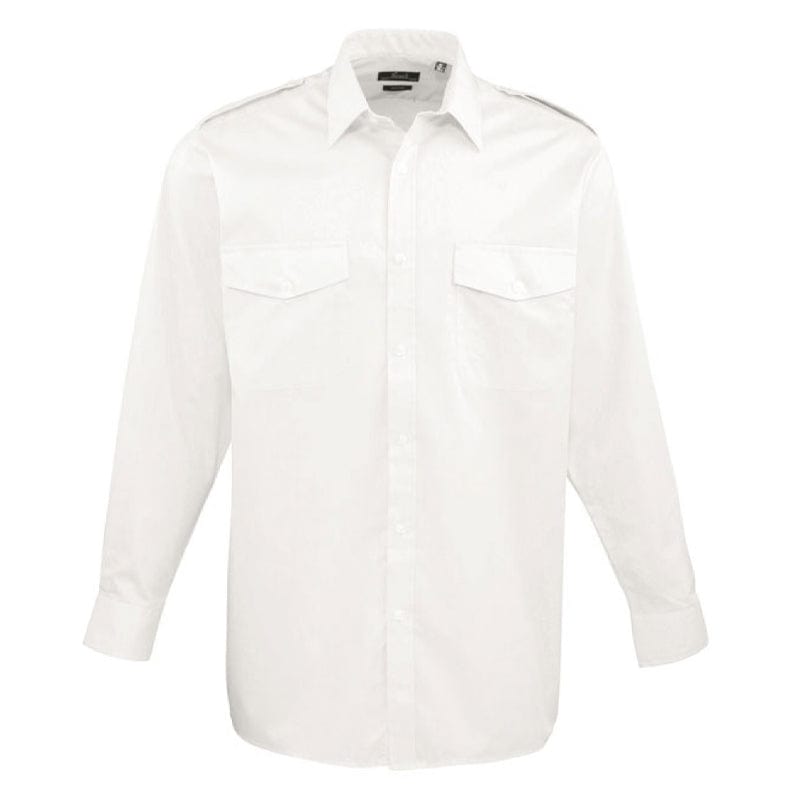 white long sleeve work shirt pr210