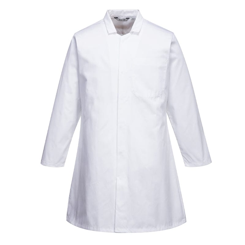 white mens food catering coat