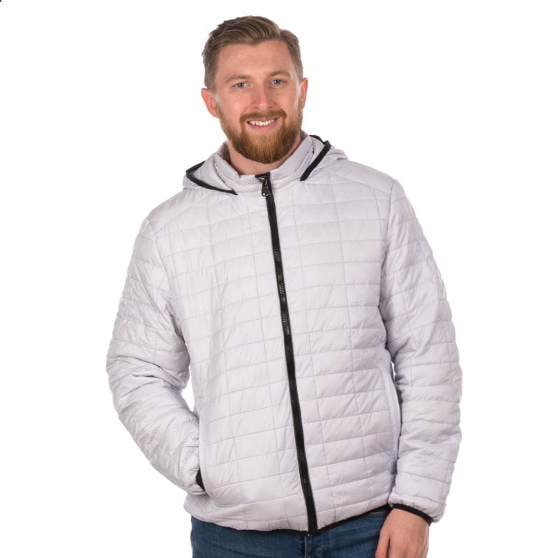 white mens hooded jacket
