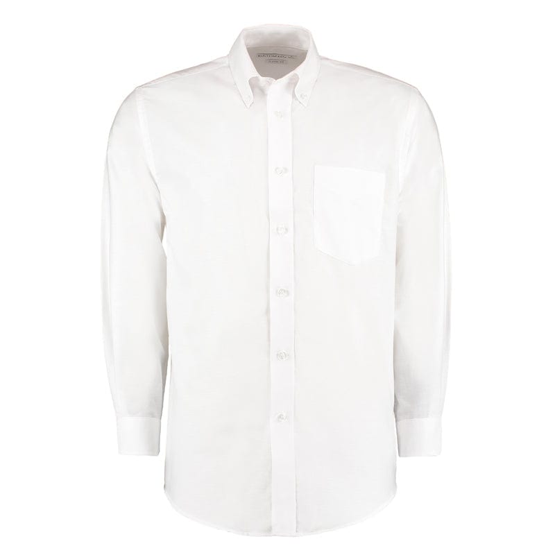 white mens long sleeve shirt kk351