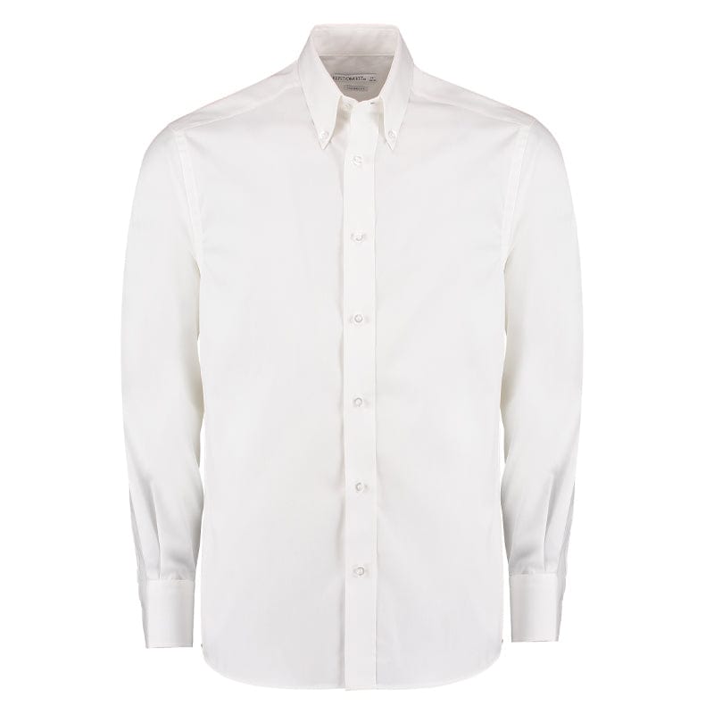 white mens tailored oxford shirt