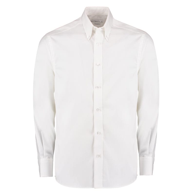 white mens tailored oxford shirt
