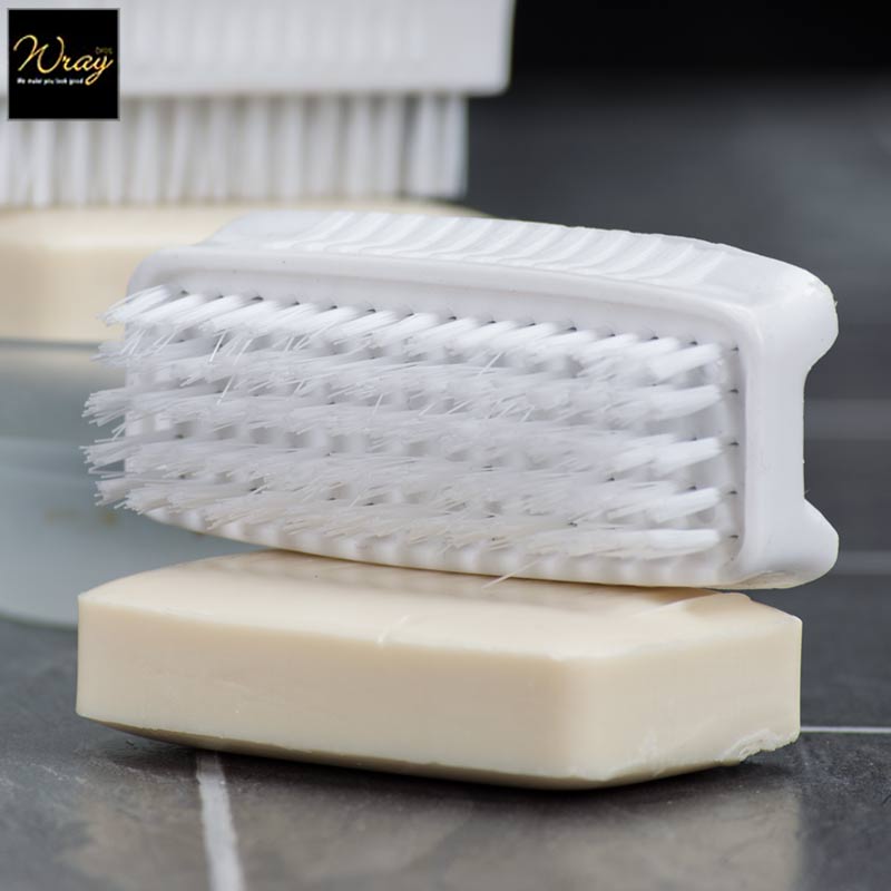 white nail brush