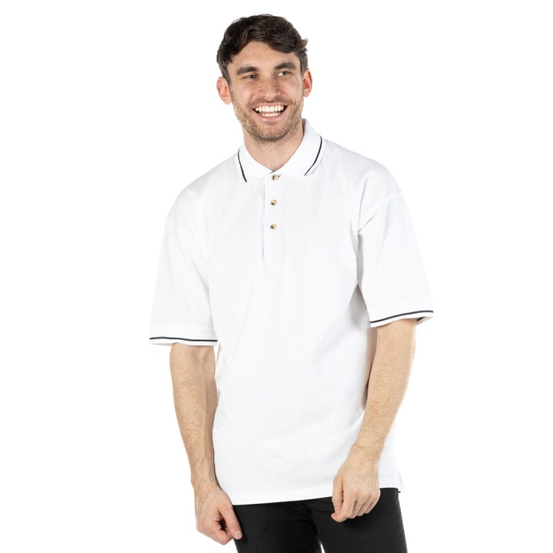 white navy mens st mellion polo