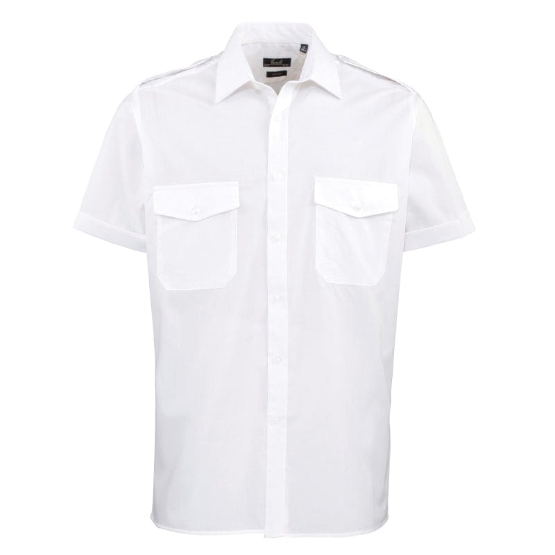 white pr212 mens pilot shirt