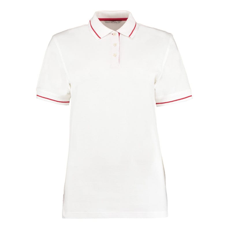 white red generous fit polo