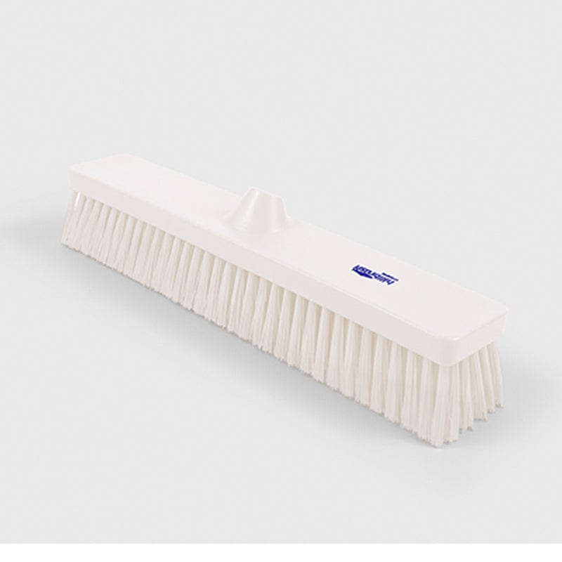 white stiff platform broom head