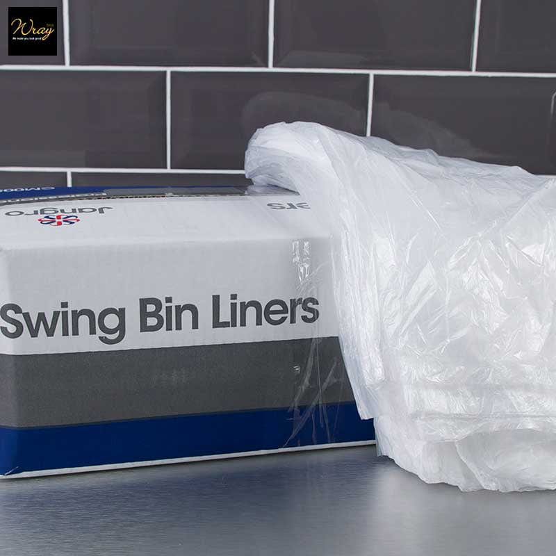 white swing bin liners