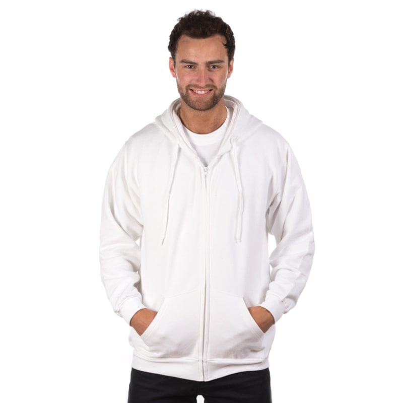 white uc505 classic zip hoodie