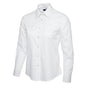 white uc711 adjustable cuffs ladies shirt